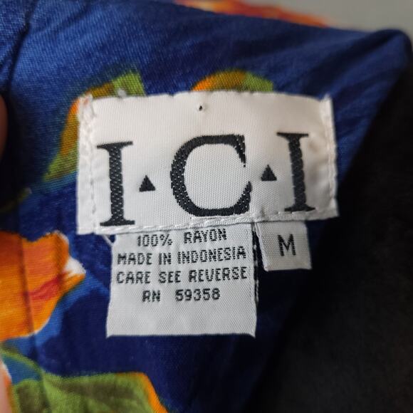 Vintage I.C.I Womens Floral Romper Medium Costal Hawaiian Boho Preppy Layered - Picture 4 of 12